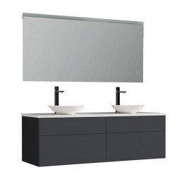 Koupelnový nábytek – set StoneArt Venice VE-1600pro-4 tmavě šedý 160×52