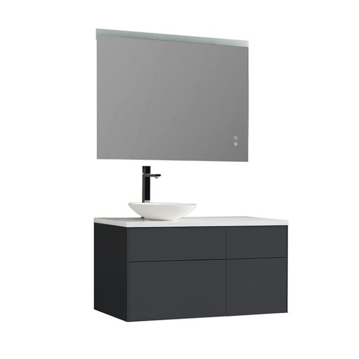 Koupelnový nábytek – set StoneArt Venice VE-1010pro-4 tmavě šedý 100×52 levé provedení