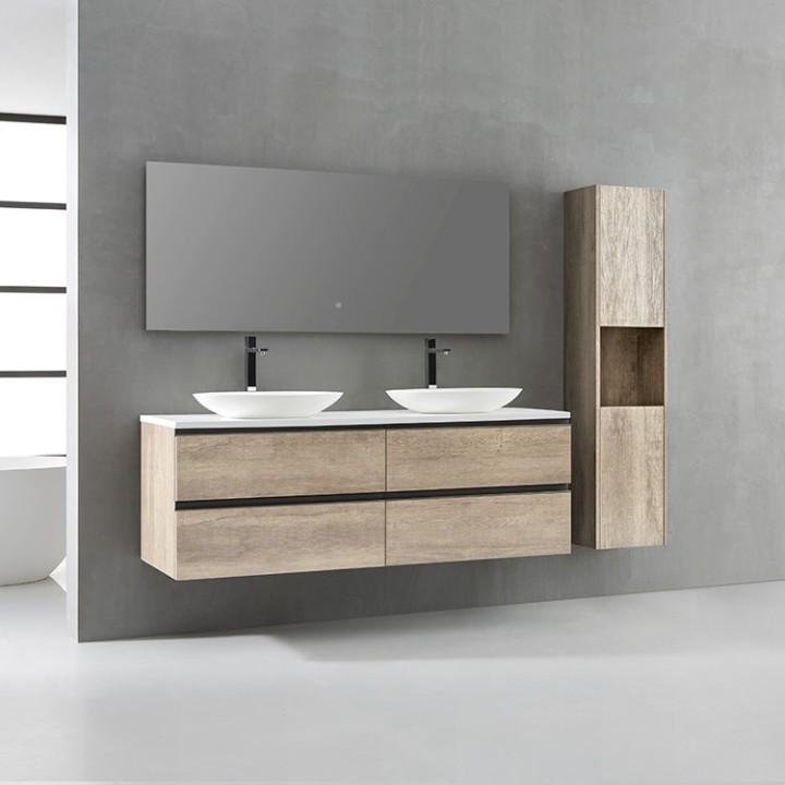 Koupelnový nábytek – set StoneArt Monte Carlo MC-1600pro-3 dubový světlý 160×52