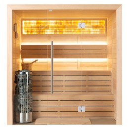 Finská sauna EAGO AWT E1624C hemlock 160×150 6,8 kW Cilindro