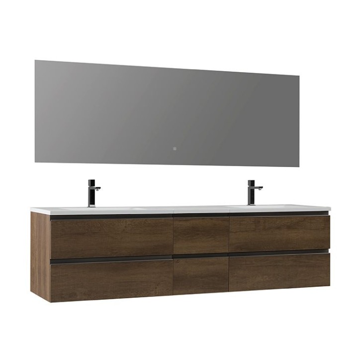 Koupelnový nábytek – set StoneArt Monte Carlo MC-2000 dubový tmavý 200×52