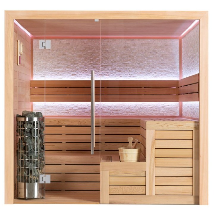 Finská sauna EAGO AWT E1603B červený cedr 200×180 9 kW Cilindro