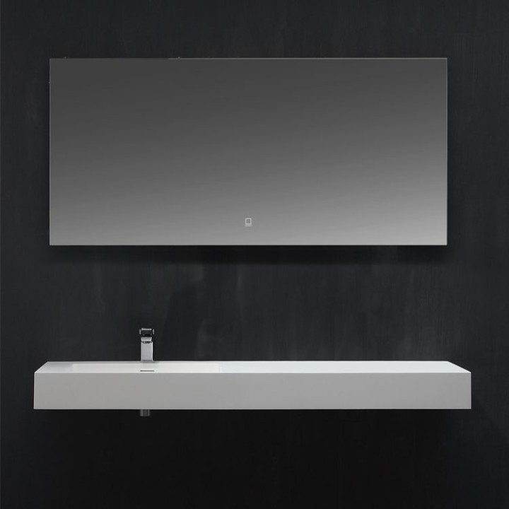 Umyvadlo StoneArt LP4514L z minerálního kamene bílé 140×48 lesklé li