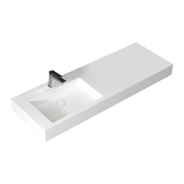 Umyvadlo StoneArt LP4514L z minerálního kamene bílé 140×48 matné