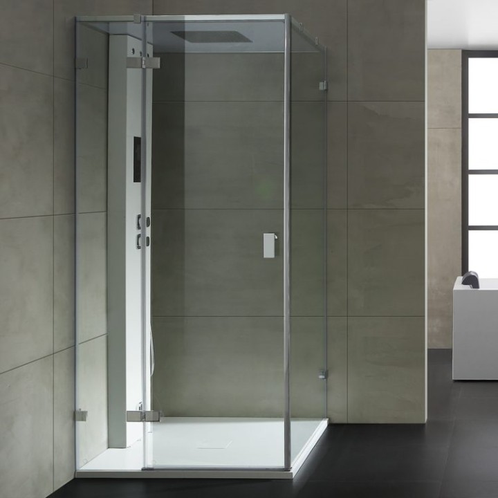 Parní sprchový box EAGO AWT LD108F15 bílý lesklý 90×90 levé provedení