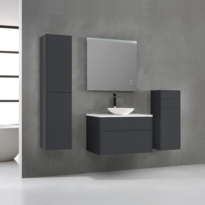 Koupelnový nábytek – set StoneArt Venice VE-0800pro-4 tmavě šedý 80×52