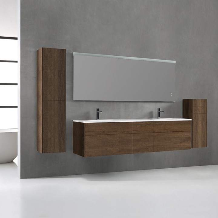 Koupelnový nábytek – set StoneArt Venice VE-2000-II dubový tmavý 200×52