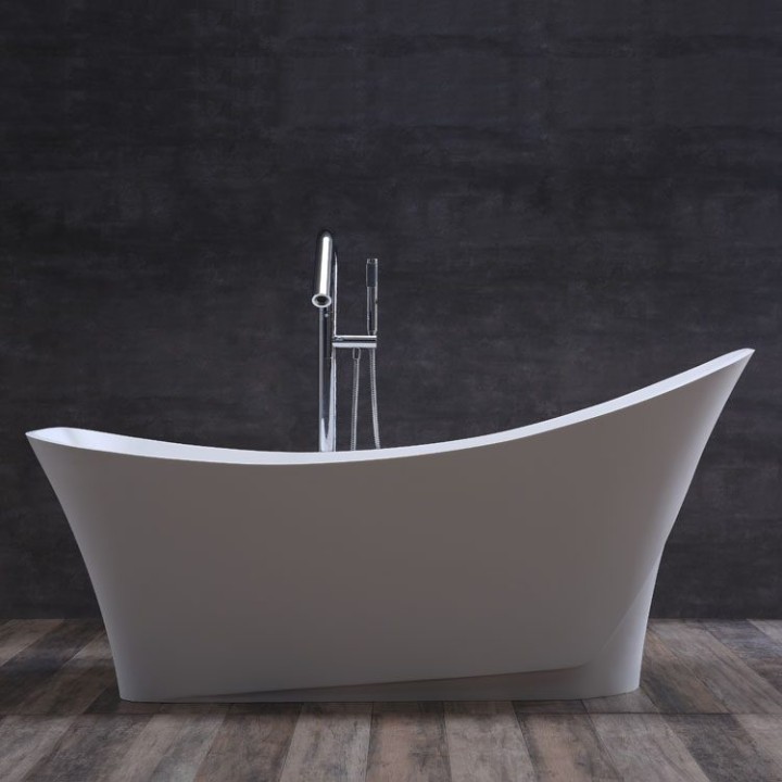 Volně stojící vana StoneArt BS-501 bílá 165×74 lesklá