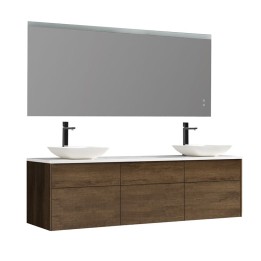 Koupelnový nábytek – set StoneArt Venice VE-1800pro-2 dubový tmavý 180×52