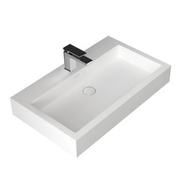 Umyvadlo StoneArt LP4508 z minerálního kamene bílé 80×48 lesklé