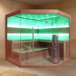 Luxusní finská sauna Bellagio E1242C Kiwi 180x180x216