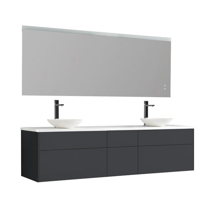 Koupelnový nábytek – set StoneArt Venice VE-2000pro-4 tmavě šedý 200×52