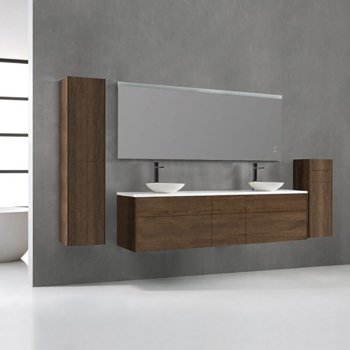 Koupelnový nábytek – set StoneArt Venice VE-2000pro-4 dubový tmavý 200×52