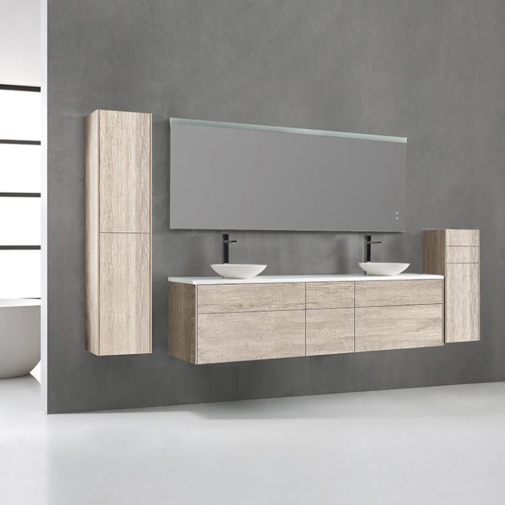 Koupelnová skříňka StoneArt Venice VE-2000pro-4 dubová světlá 200×52