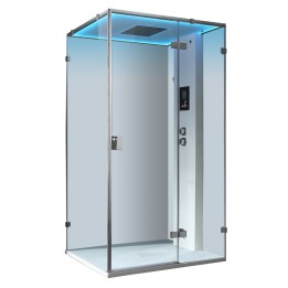 Parní sprchový box EAGO AWT LD107F15 bílý matný 120×90 pravé provedení