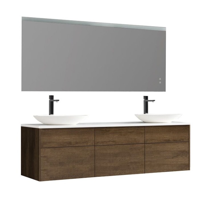 Koupelnový nábytek – set StoneArt Venice VE-1800pro-3 dubový tmavý 180×52