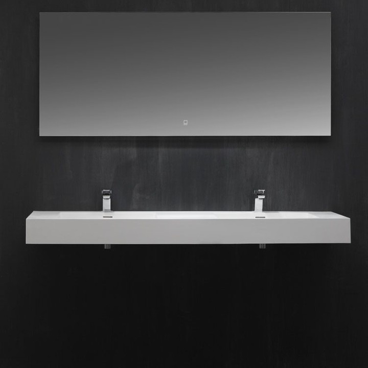 Umyvadlo StoneArt LP4516 z minerálního kamene bílé 160×48 lesklé