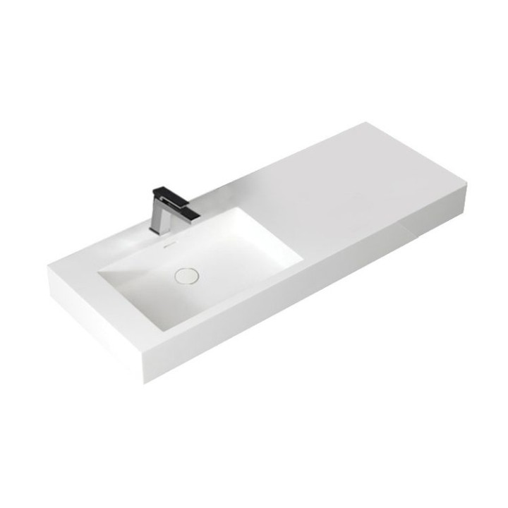 Umyvadlo StoneArt LP4512L z minerálního kamene bílé 120×48 lesklé li