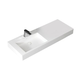 Umyvadlo StoneArt LP4512L z minerálního kamene bílé 120×48 matné