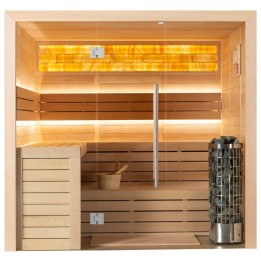 Finská sauna EAGO AWT E1622A hemlock 220×200 9 kW Cilindro