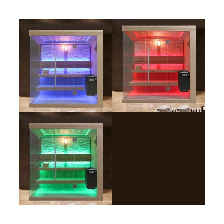 Luxusní finská sauna Bellagio E1242A Kiwi 220x220x216