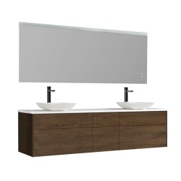 Koupelnový nábytek – set StoneArt Venice VE-2000pro-2 dubový tmavý 200×52