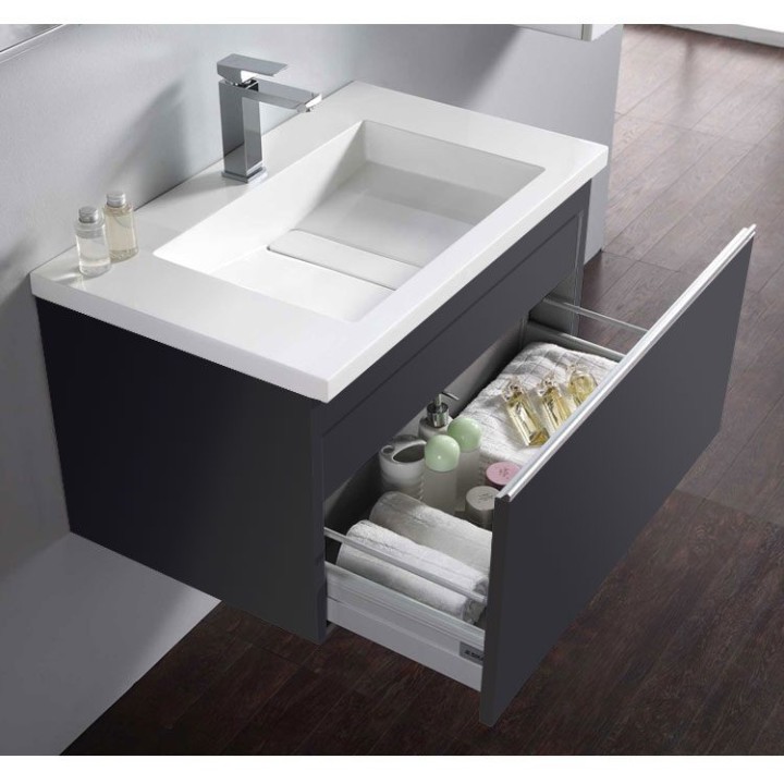 Koupelnový nábytek – set StoneArt Milano ME-0800 tmavě šedý 80×45