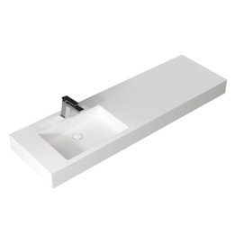 Umyvadlo StoneArt LP4516L z minerálního kamene bílé 160×48 lesklé li