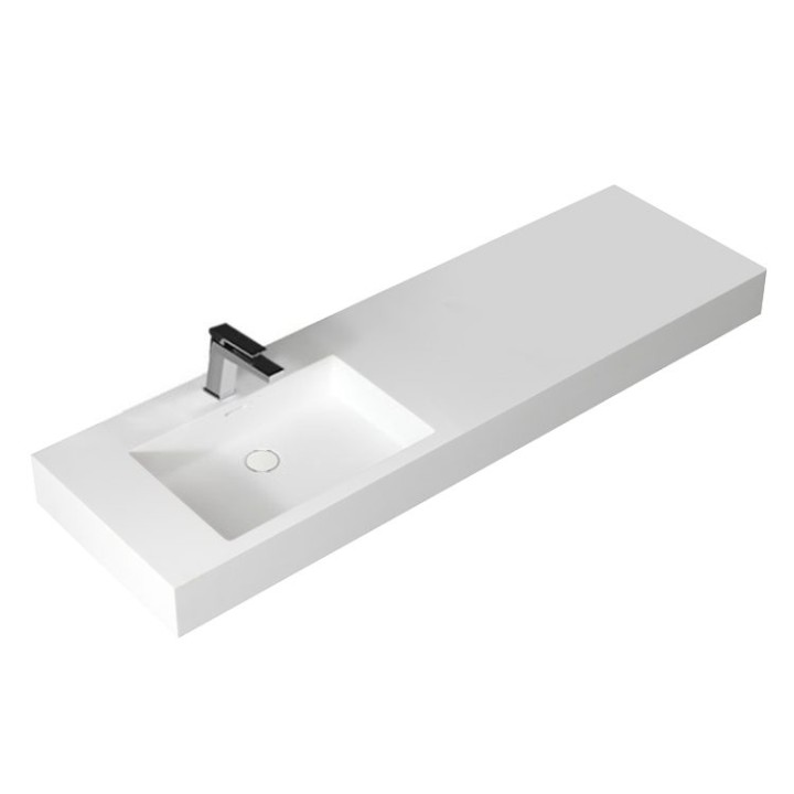 Umyvadlo StoneArt LP4516L z minerálního kamene bílé 160×48 lesklé li