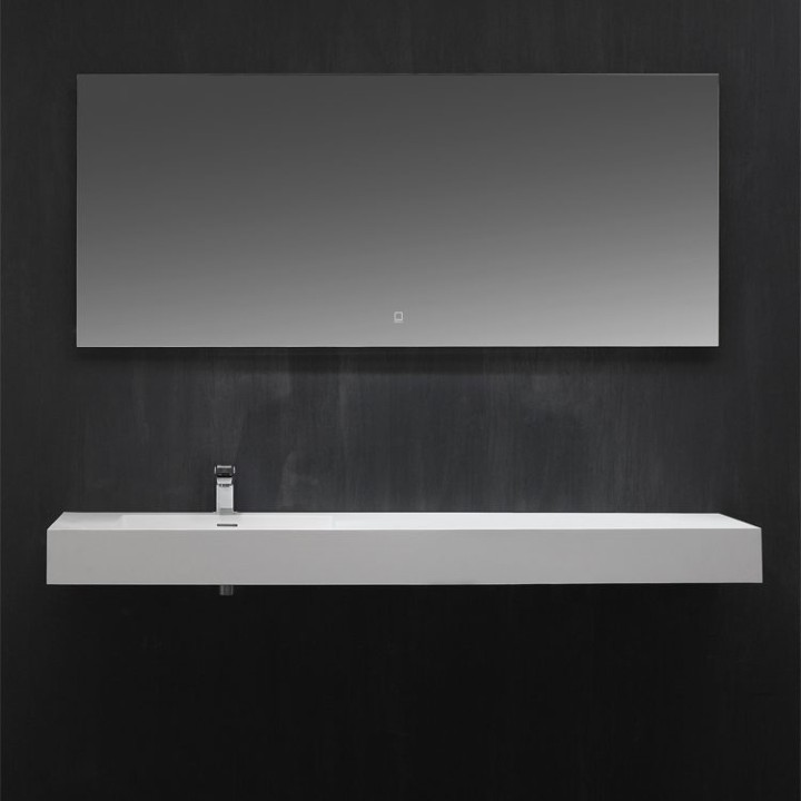 Umyvadlo StoneArt LP4516L z minerálního kamene bílé 160×48 lesklé li