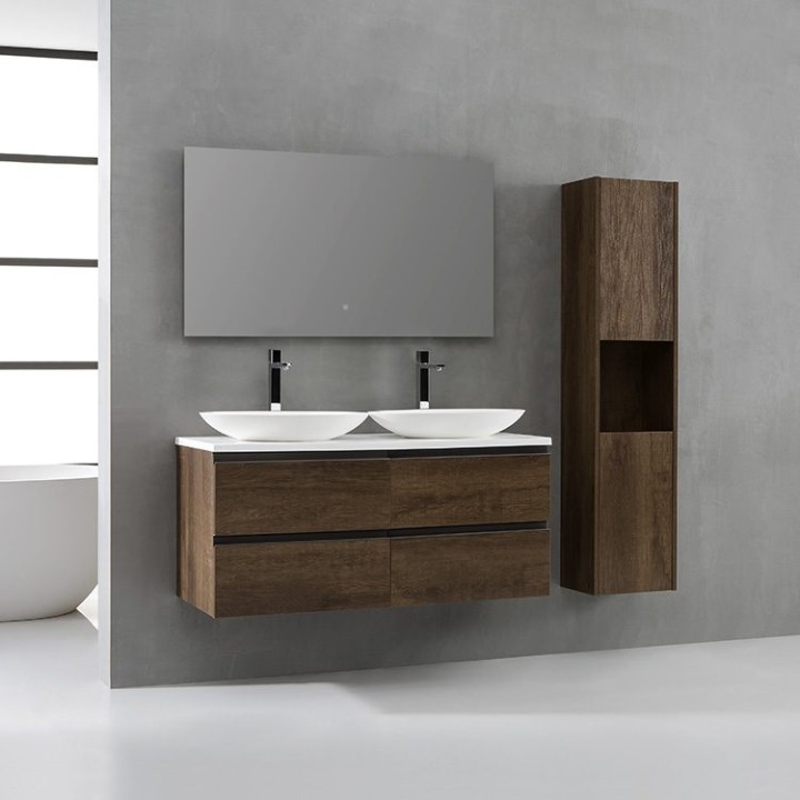 Koupelnový nábytek – set StoneArt Monte Carlo MC-1200pro-3 dubový tmavý 120×52