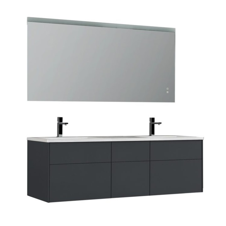 Koupelnový nábytek – set StoneArt Venice VE-1610-I tmavě šedý 160×52