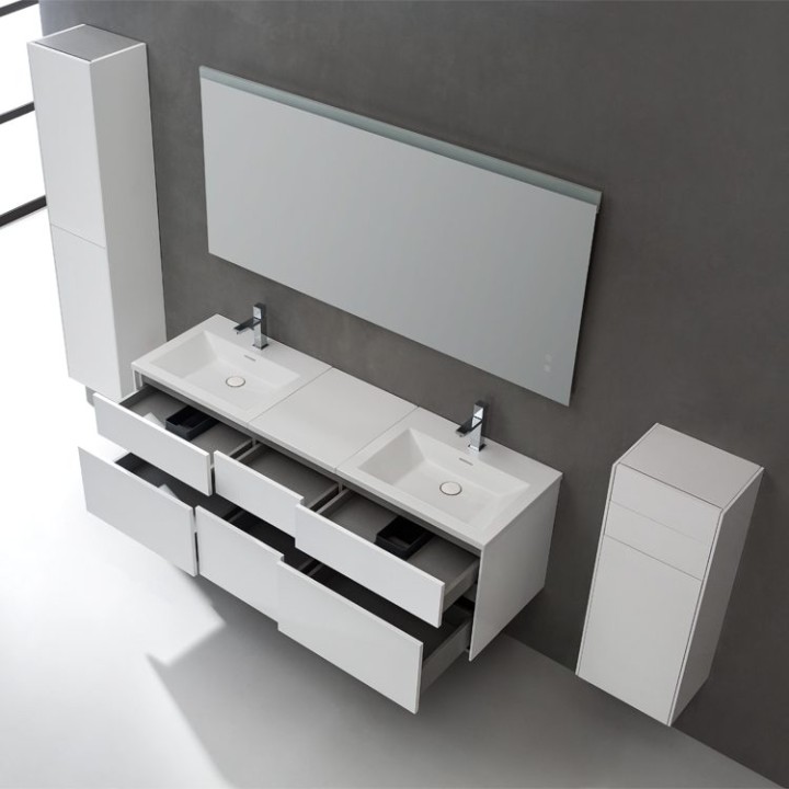 Koupelnový nábytek – set StoneArt Venice VE-1610-II tmavě šedý 160×52