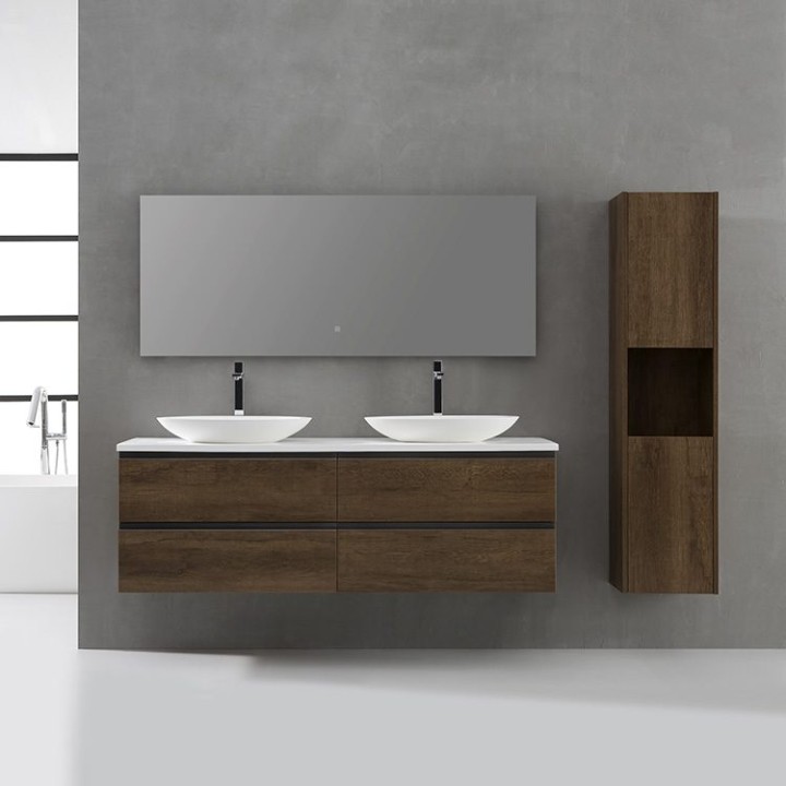 Koupelnová skříňka StoneArt Monte Carlo MC-1600pro-3 dubová tmavá 160×52