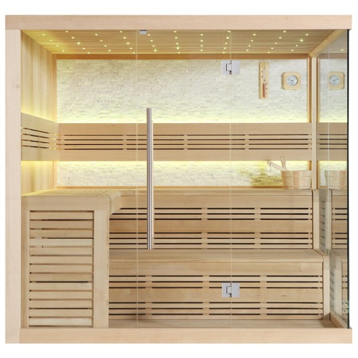 Finská sauna EAGO AWT E1105C hemlock 180×180 bez kamen