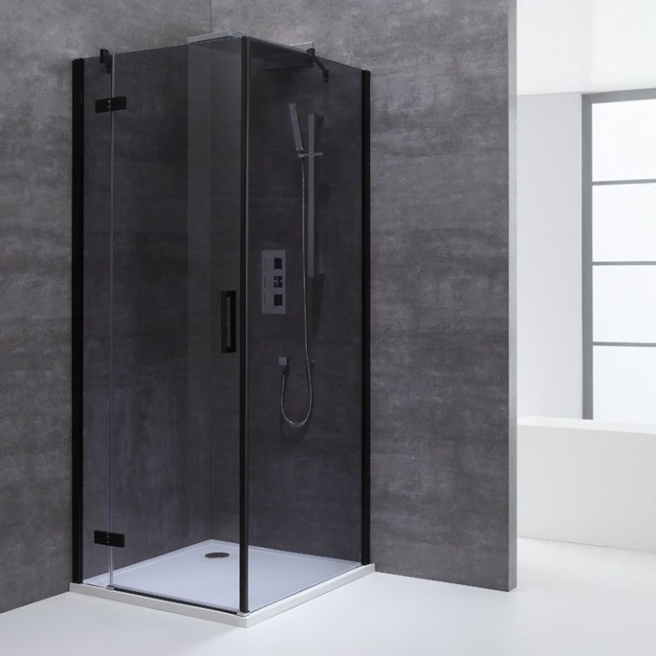Sprchový kout EAGO AWT LBS0905-B černý 90×90 levé provedení