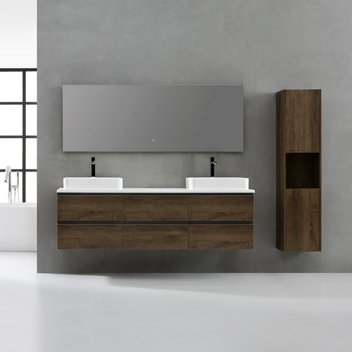 Koupelnový nábytek – set StoneArt Monte Carlo MC-1800pro-5 tmavě šedý 180×52