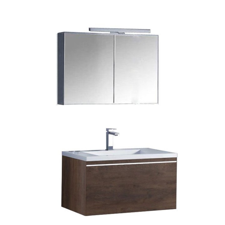 Koupelnový nábytek – set StoneArt Milano ME-0800-1 dubový tmavý 80×45