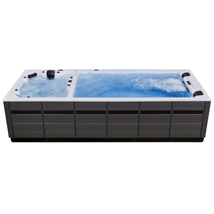 Swim SPA EAGO AWT Innovation 590 Dual s tepelným čerpadlem bílá 590×235 šedá