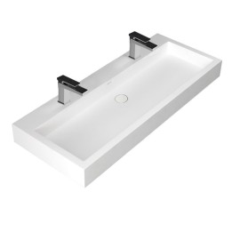 Umyvadlo StoneArt LP4512-1 z minerálního kamene bílé 120×48 matné