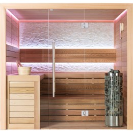 Finská sauna EAGO AWT E1602B červený cedr 200×170 9 kW Cilindro