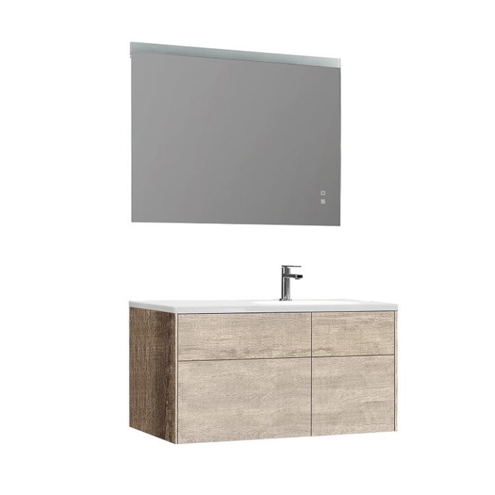 Koupelnový nábytek – set StoneArt Venice VE-1010-I dubový světlý 100×52 pravé provedení
