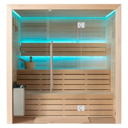 Finská sauna EAGO AWT B1614B hemlock 180×150 9 kW TheWall Bi-O
