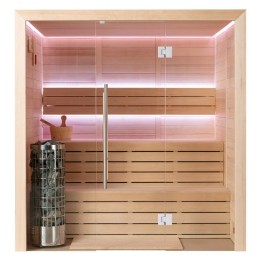 Finská sauna EAGO AWT E1614A hemlock 200×160 9 kW Cilindro