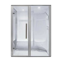 Parní sauna EAGO AWT S200A alu 161×131 pravé provedení