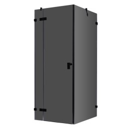 Sprchový kout EAGO AWT LAS0900-B černý 90×90 levé provedení
