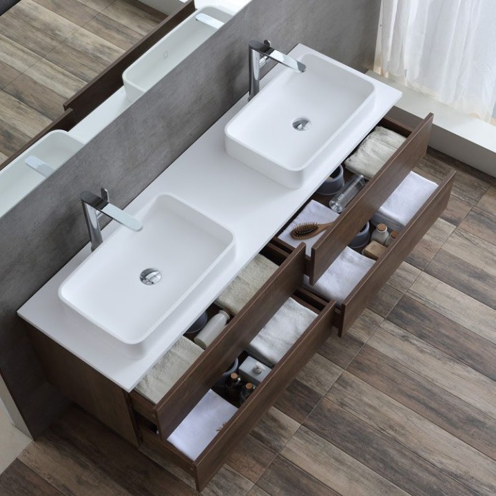 Koupelnová skříňka StoneArt Brugge BU-1601pro-5 tmavě šedá 160×50