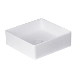 Umyvadlo StoneArt LC110 z minerálního kamene bílé 40×40 matné