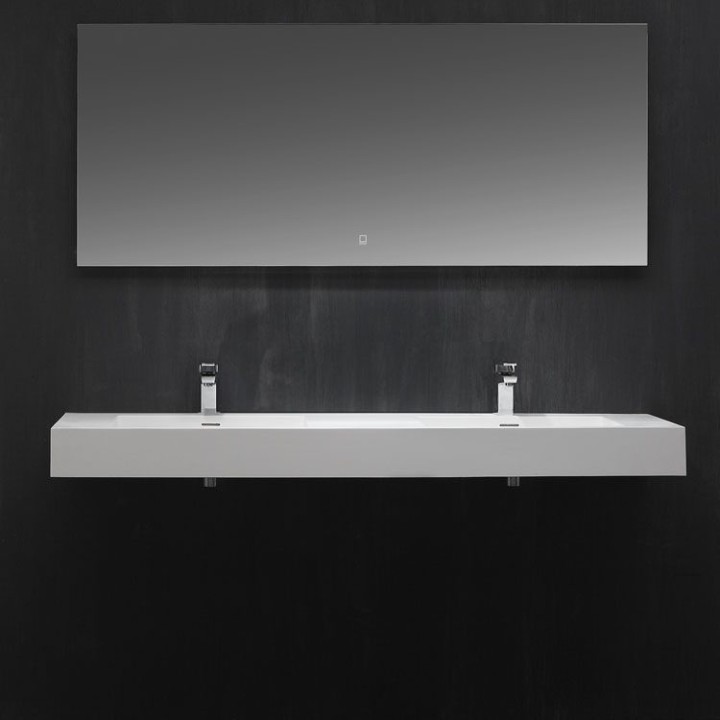 Umyvadlo StoneArt LP4516 z minerálního kamene bílé 160×48 matné