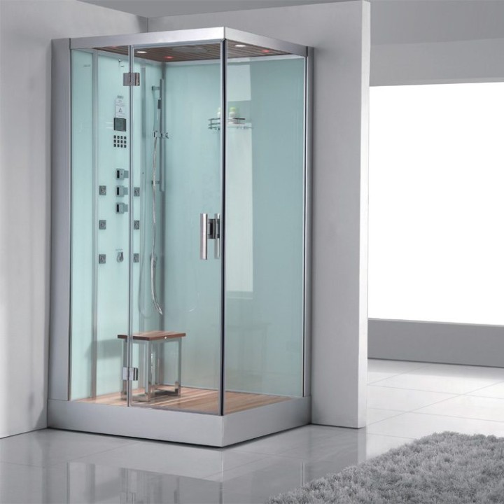 Parní sprchový box EAGO AWT DZ959F8 bílý 120×90 levé provedení